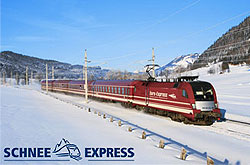 Anreise mit dem Schnee-Express